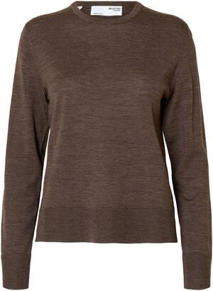 SLFTHEA LS KNIT MERINO O-NECK NOOS