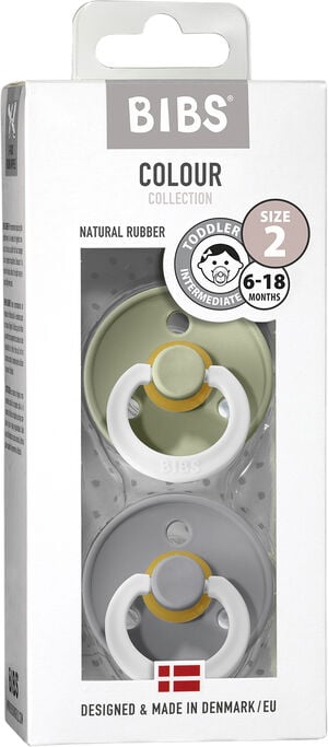 BIBS Colour 2 PACK Sage NIGHT/Cloud NIGHT