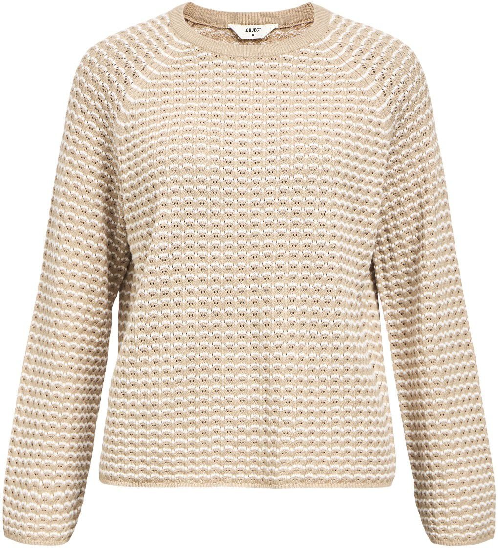 OBJESTER L/S KNIT PATTERN TOP NOOS