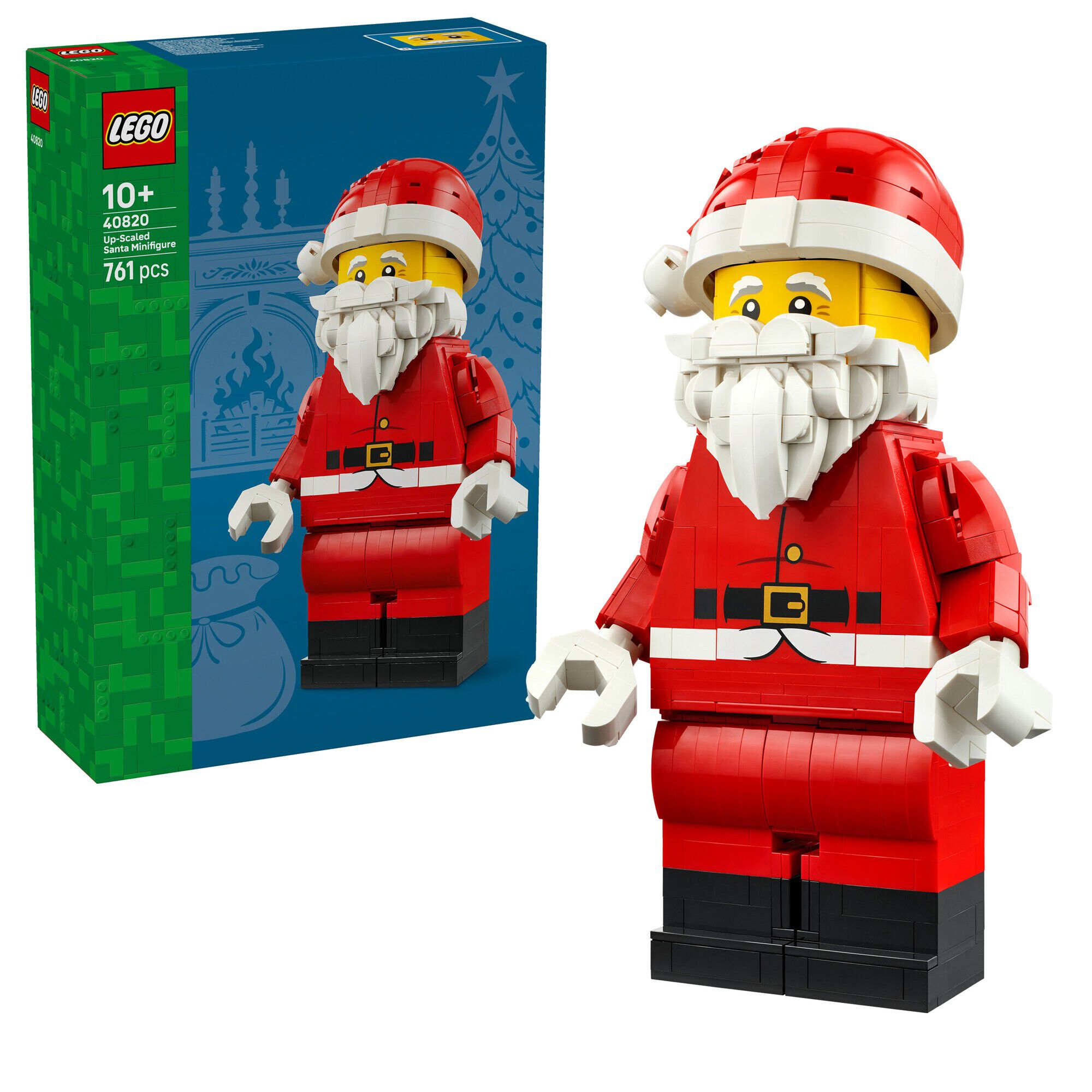 Opskaleret minifigur af julemanden 40820