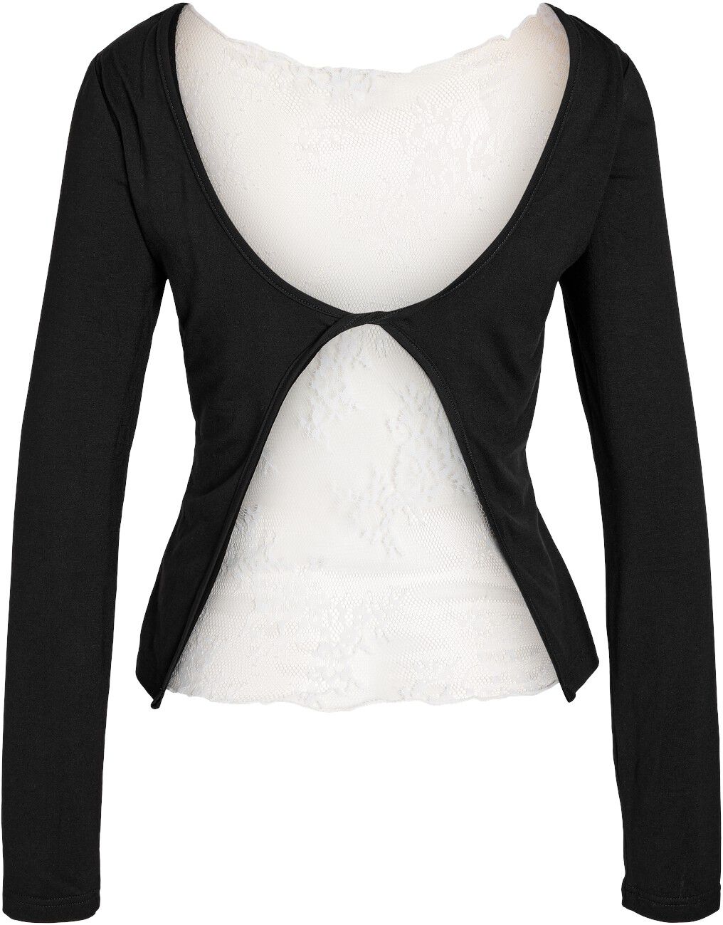 Nmtika L/S Lace Back Detail Top Tnt/17
