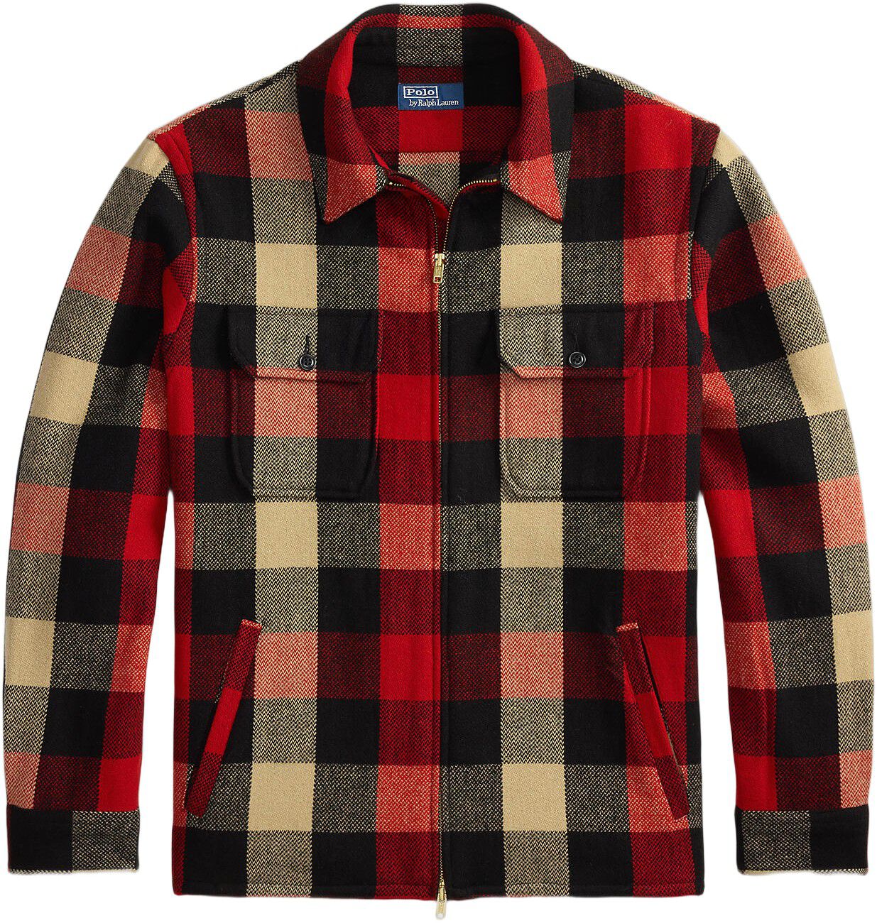Classic Fit Plaid Wool-Blend Overshirt