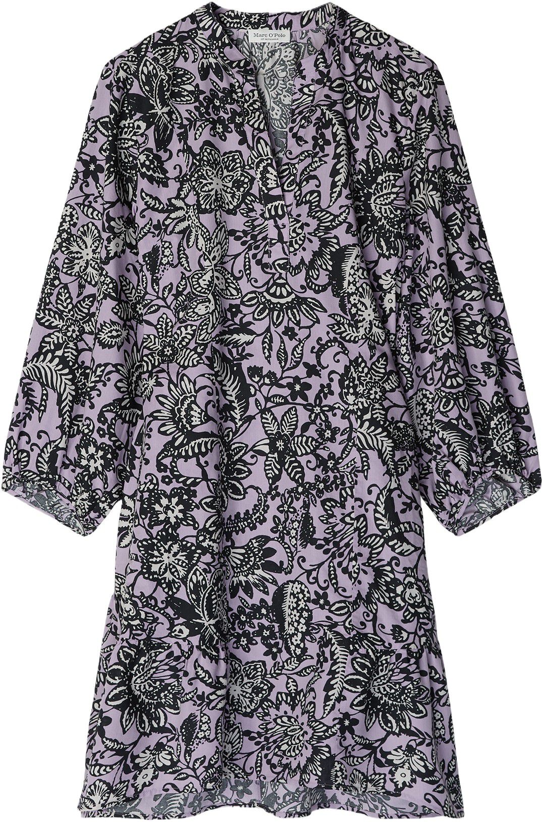 Dress, short length, flared hem, vo