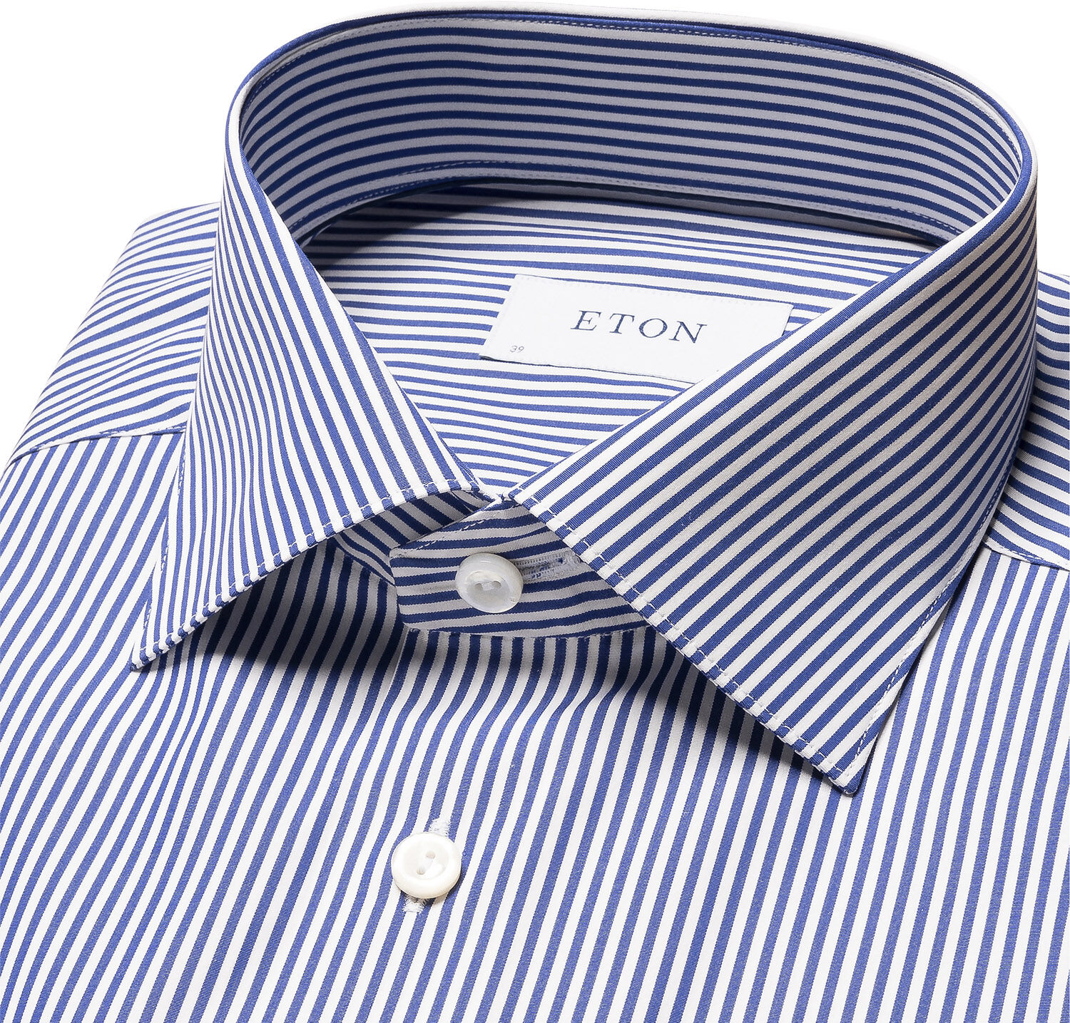 Slim Fit Light Blue Bengal Striped Elevated Poplin Shirt