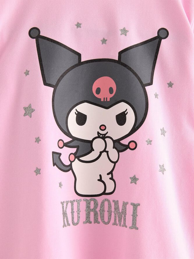 Top i blød bomuldsjersey med lange