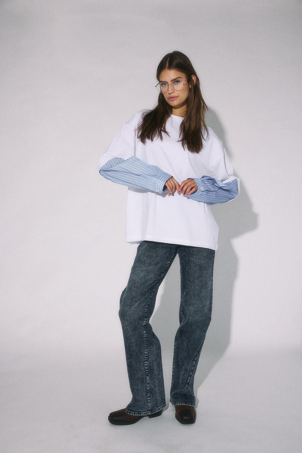 Nmfreja Belle L/S Mix Shirt Wvn