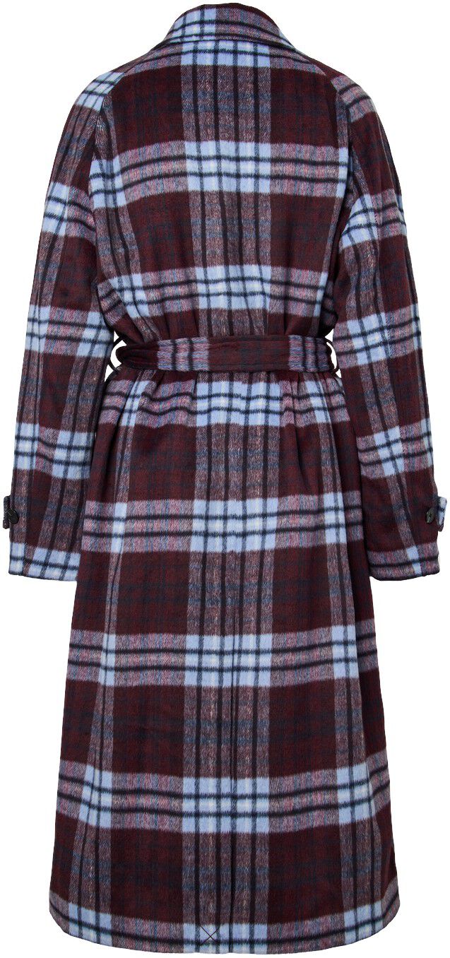 Pcaimee Check Coat W. Belt