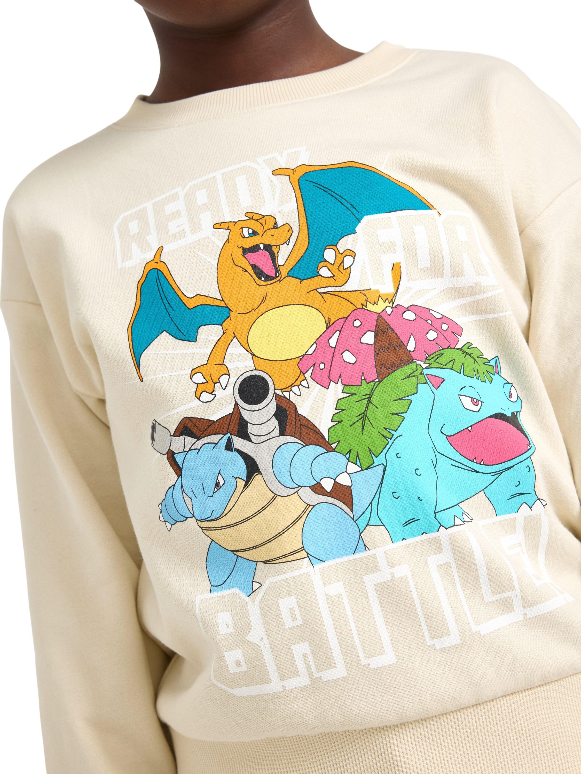 Mjuk sweatshirt i bomullstrik&aring; med