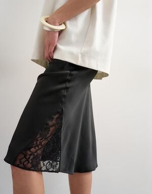 TSNINA LACE MIDI SKIRT WVN