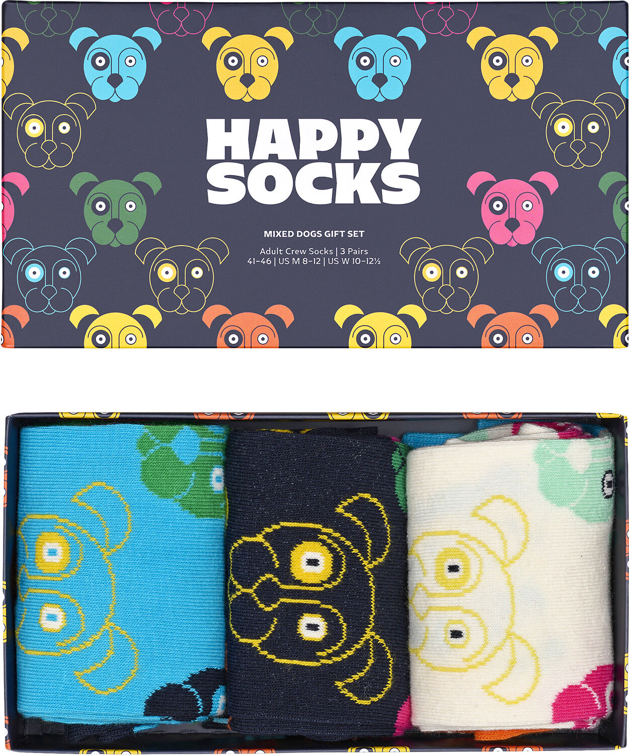 3-Pack Mixed Dog Socks Gift Set
