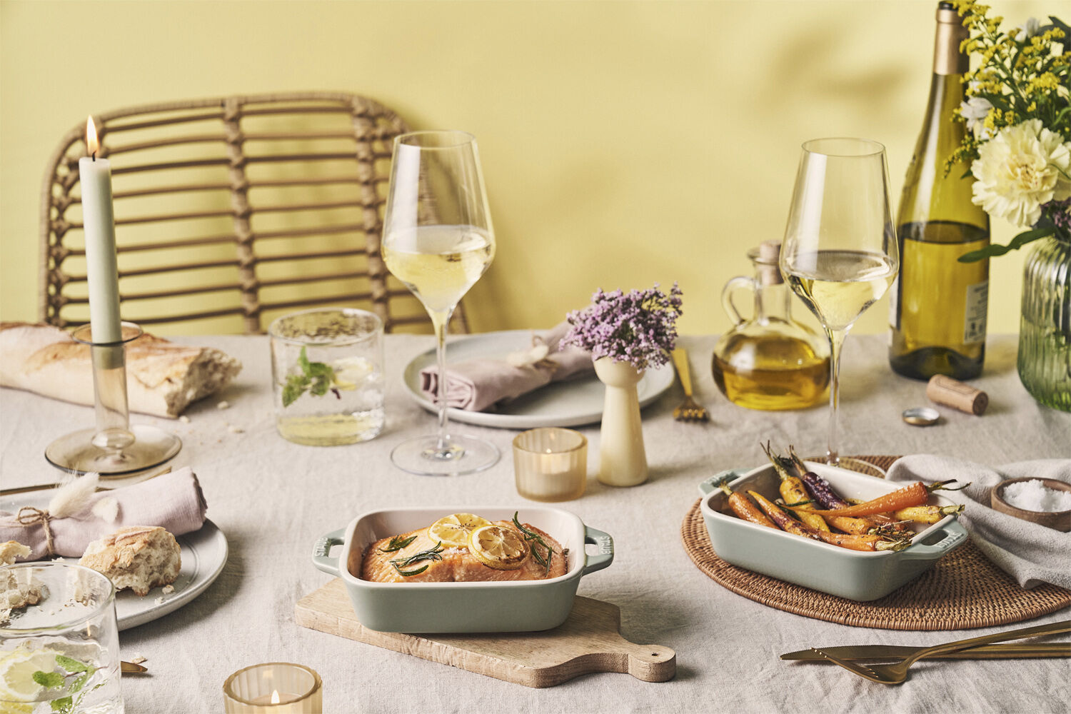 Ceramique Ovnfad s&aelig;t 2 Eukalyptus rekt