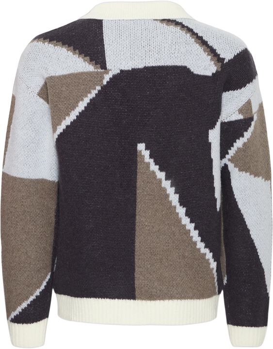 CFBIRK geometric knit with polo col