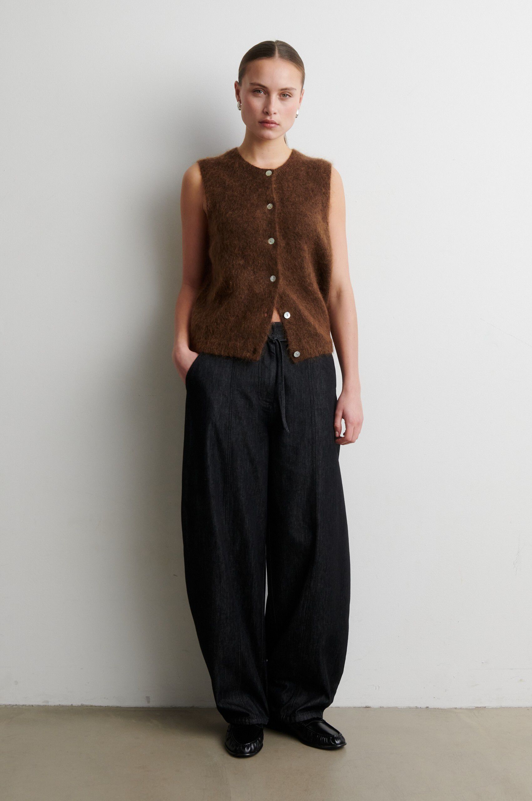 Brook Knit Button Vest