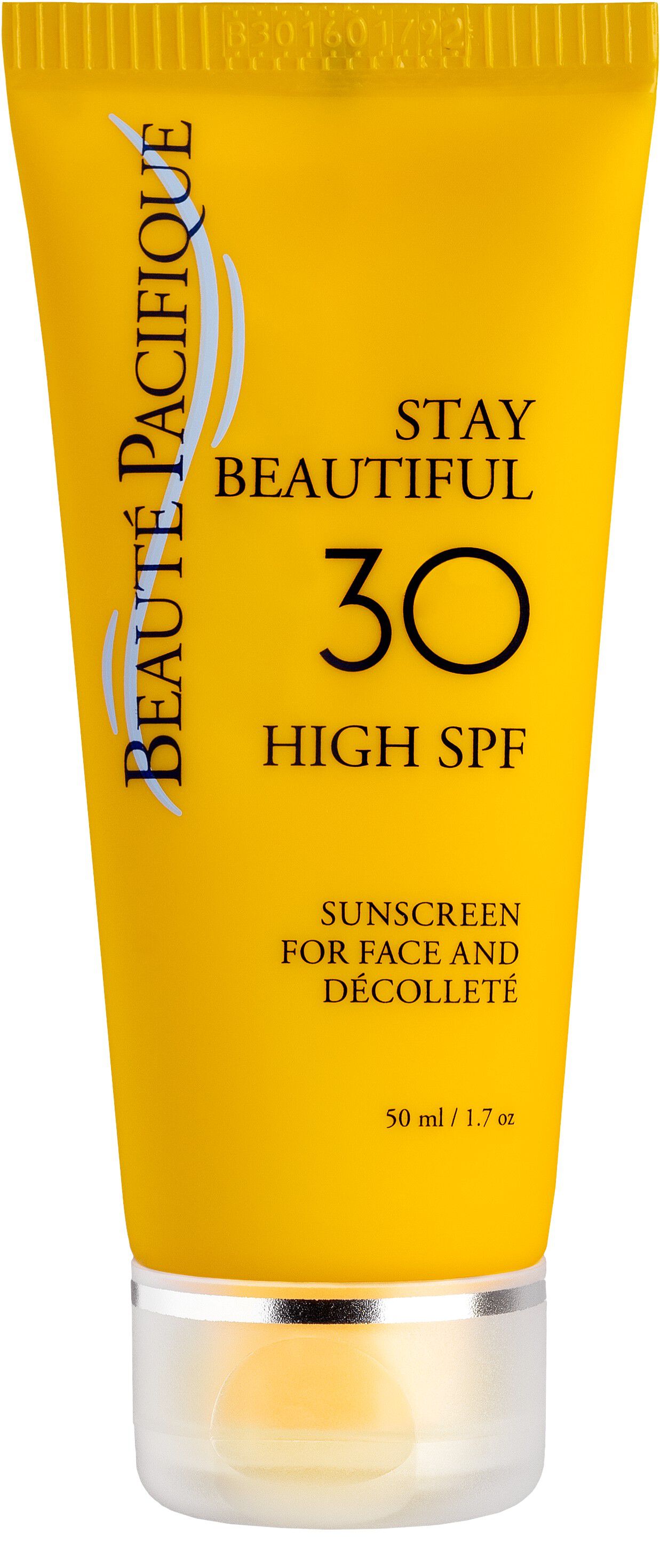 Stay Beautiful Sunscreen for Face and D&eacute;collet&eacute; SPF 30 50 ml.
