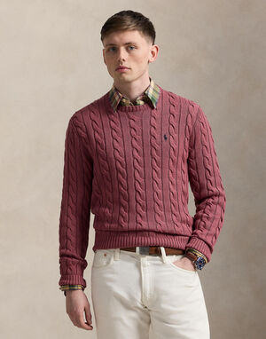 Cable-Knit Cotton Sweater
