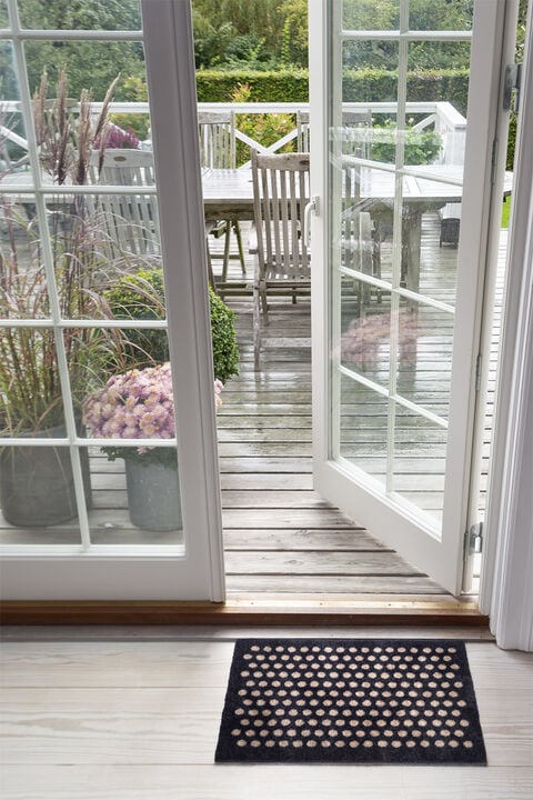 Måtte 40x60 cm, dot sort/sand