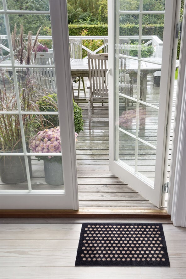 Måtte 40x60 cm, dot sort/sand