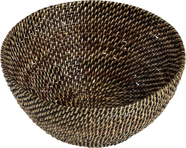 Brødkurv rund 21 x 9,5 cm Lys/Mørk brun Nito flet