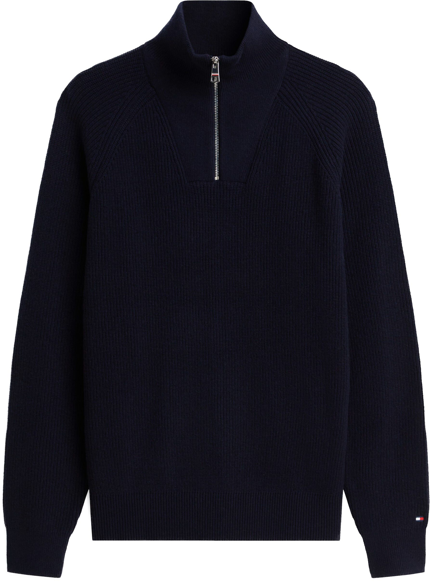 FISHERMAN RIB ZIP MOCK