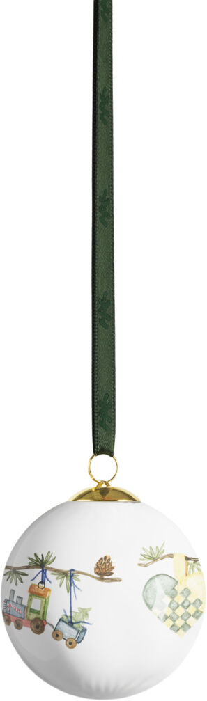 Hammersh&oslash;i Christmas Kugle 2024 &Oslash;6 cm hvid m. deko