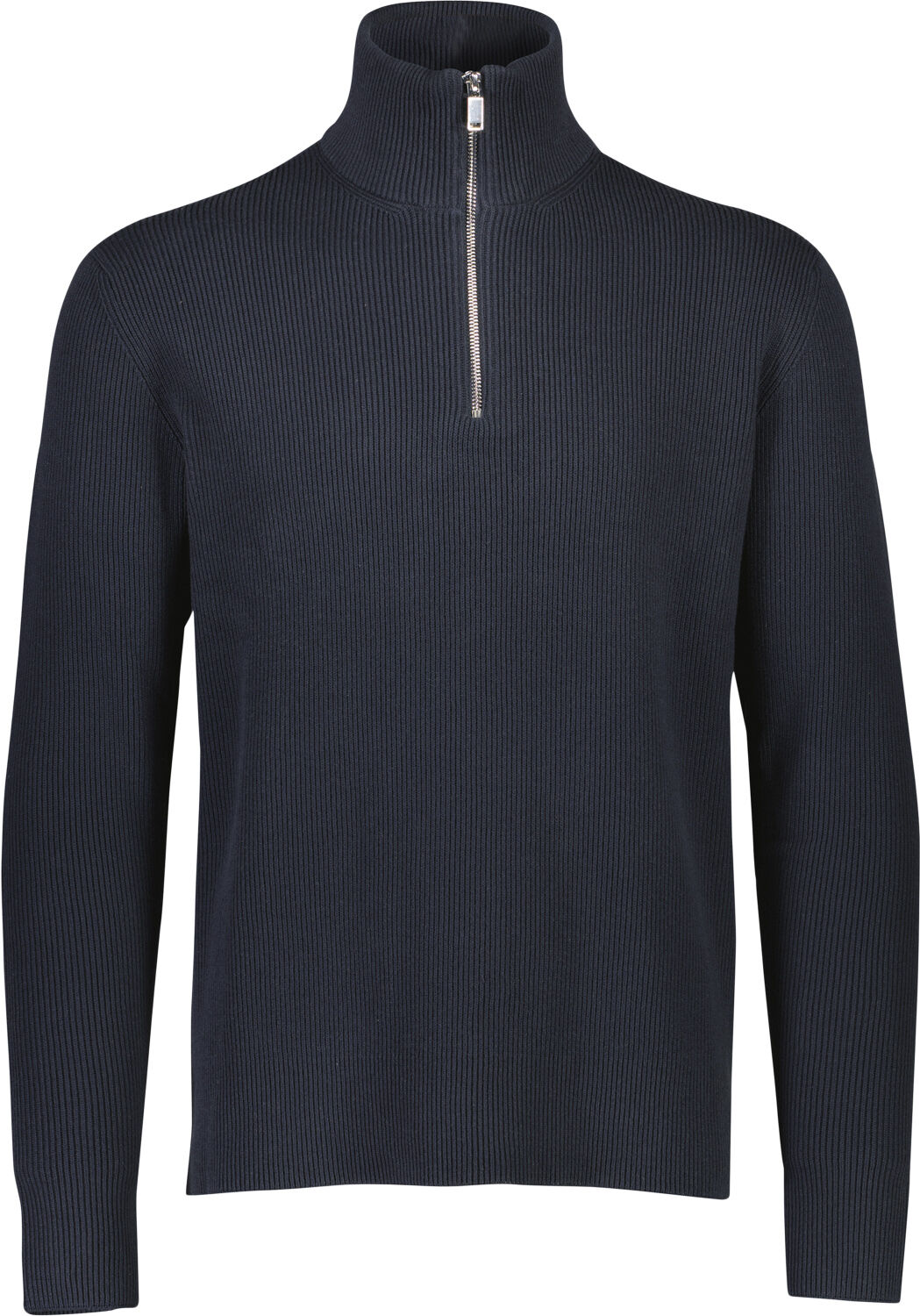 Half zip rib knit