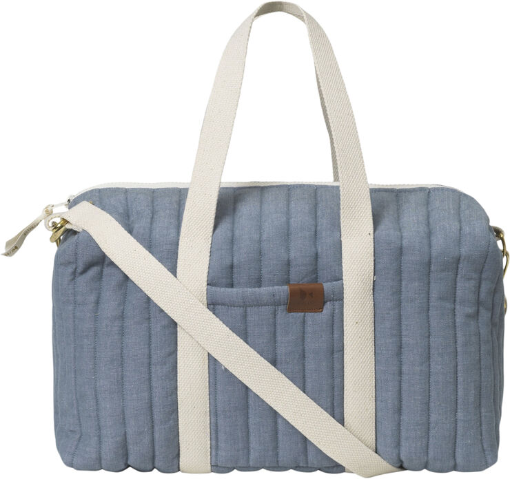 Quilted Gym Bag - Chambray Blue Spruce