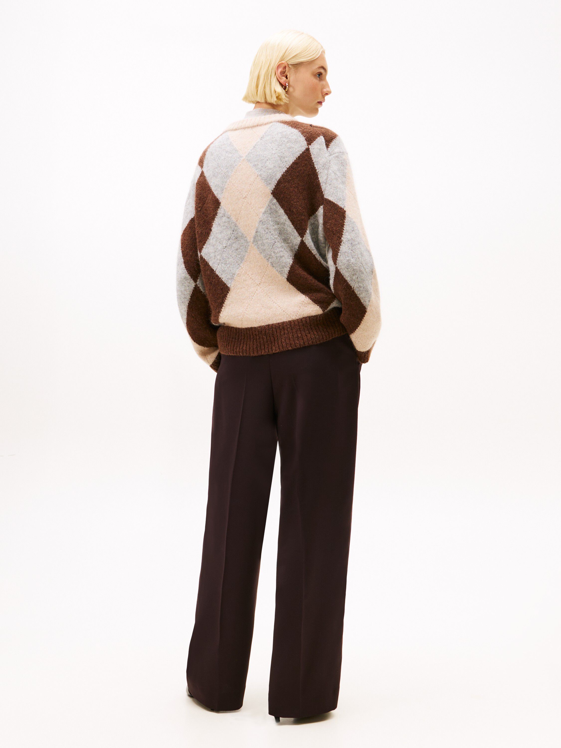 ALPACA BLEND ARGYLE C-NK LS SWT