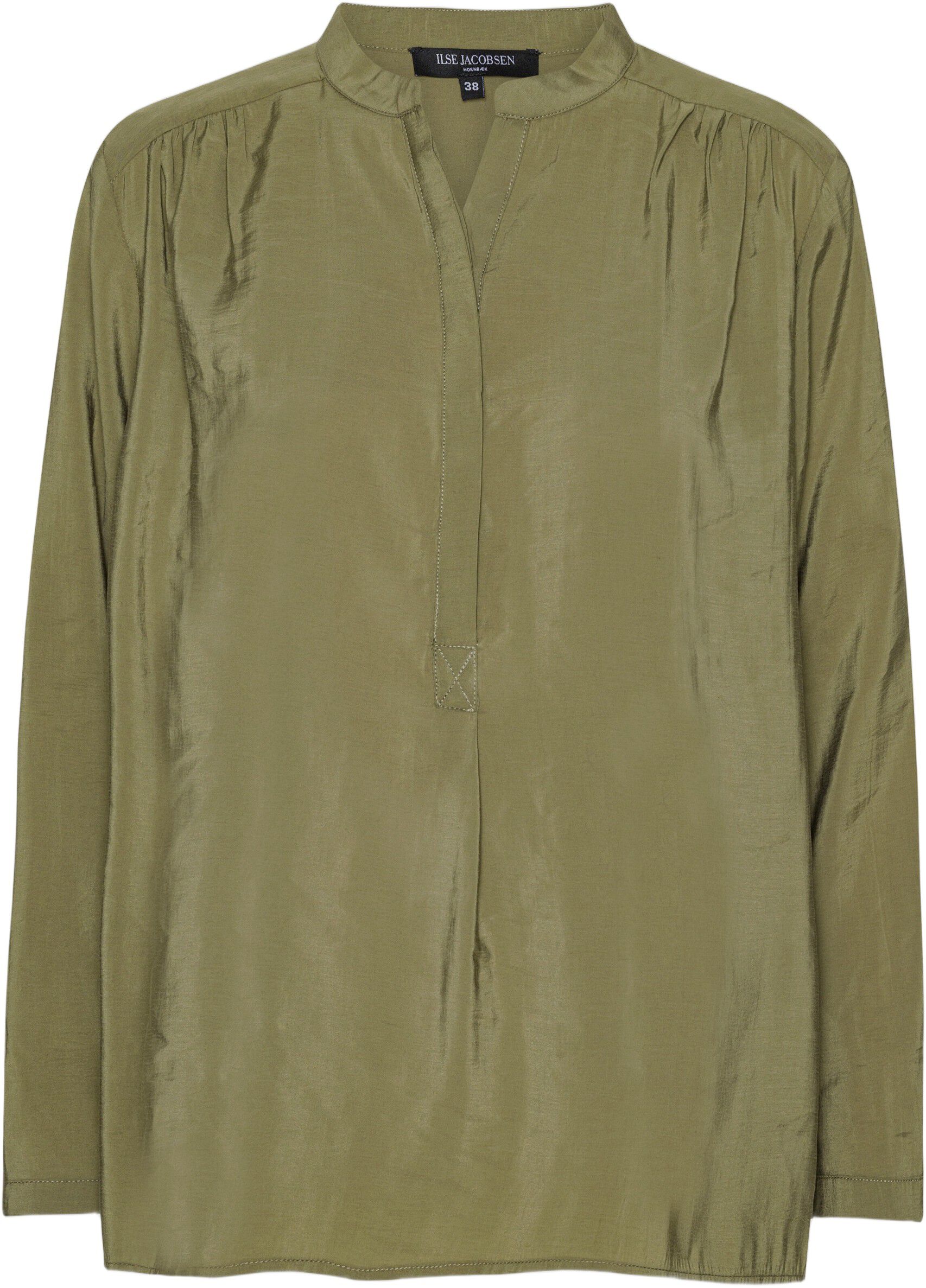 Long Sleeved Shirt With Half Placke