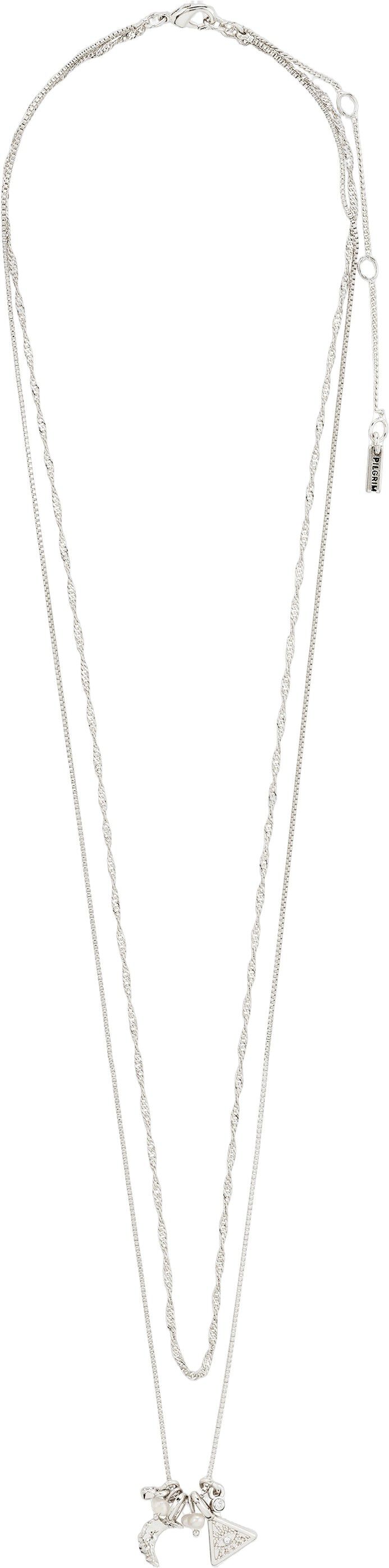 BETWEEN necklace 2-in-1 silver-plated