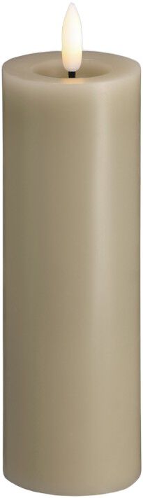 Moods & More - LED Pillar Candles, Silk, Melted, Kit grey, 49x150 mm