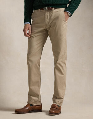 Stretch Straight Fit Washed Chino Pant