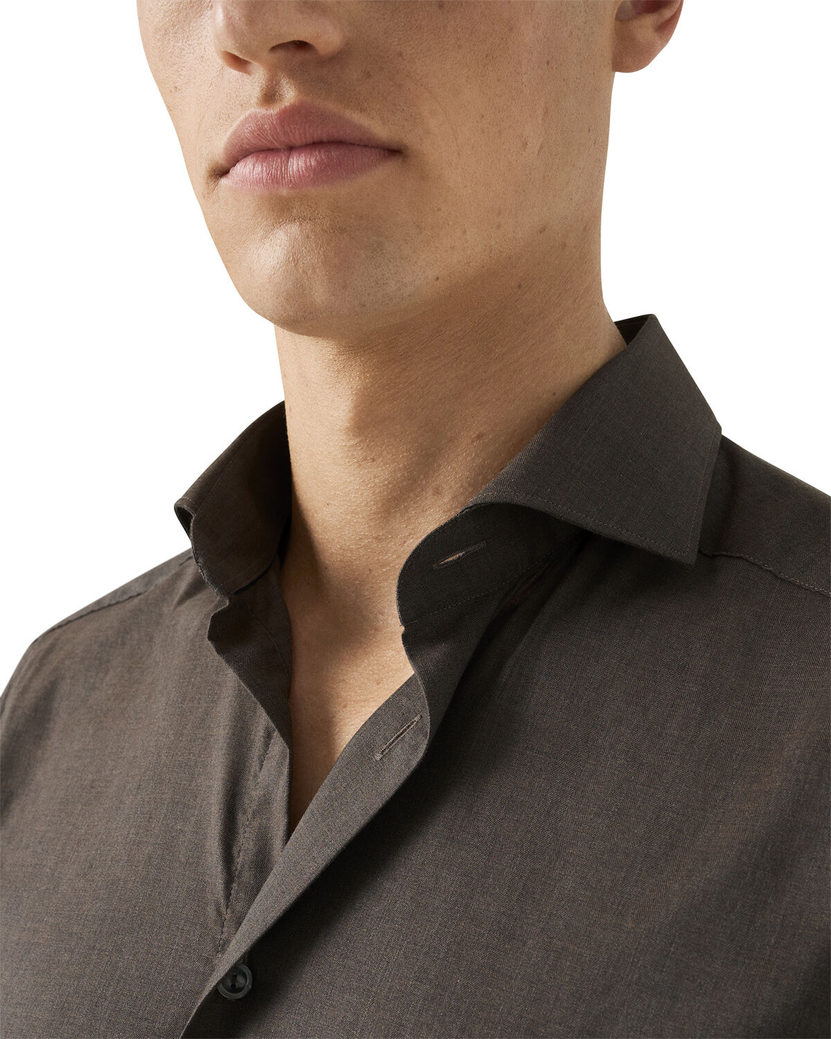 Slim Fit Herringbone Wrinkle Free Flannel Shirt