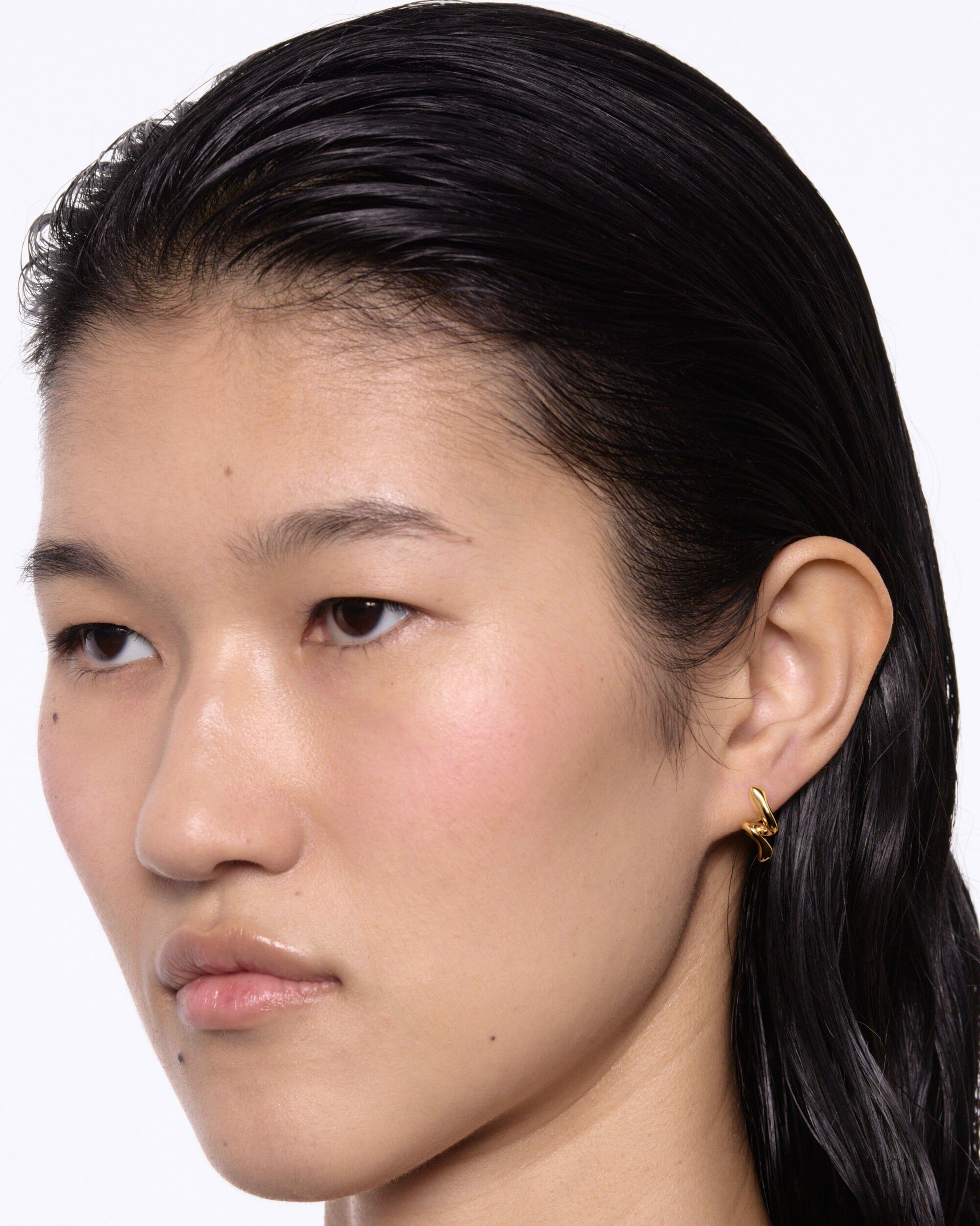 Coil Curl Studs Gold - PAIR