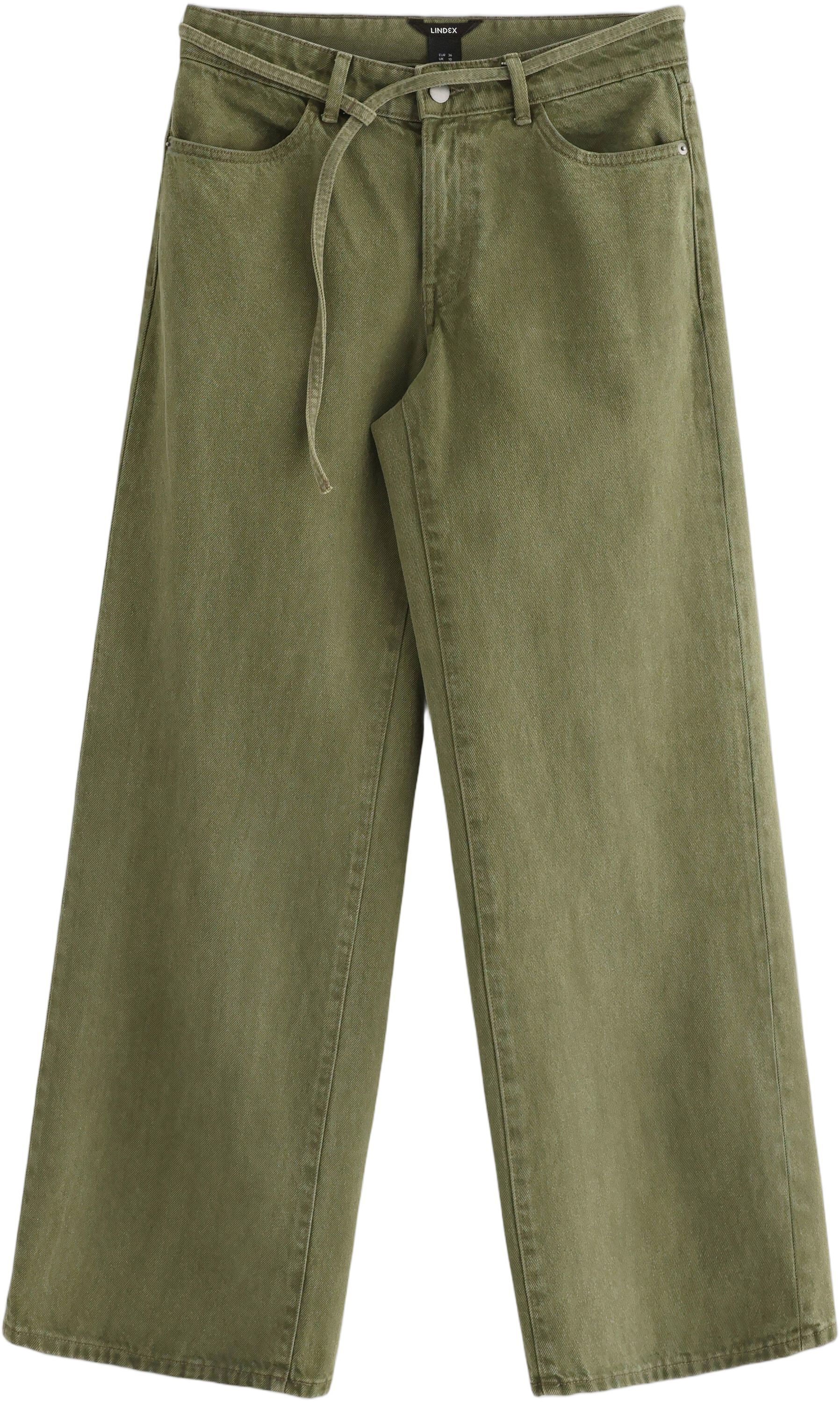 Trousers in twill with wide fit, re