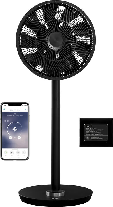 Gulvvifte m/batteripakke Whisper Flex Smart Svart