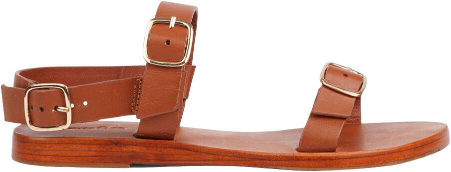 GIGLIO - ADJUSTABLE LEATHER SANDAL W/ HEEL STRAP