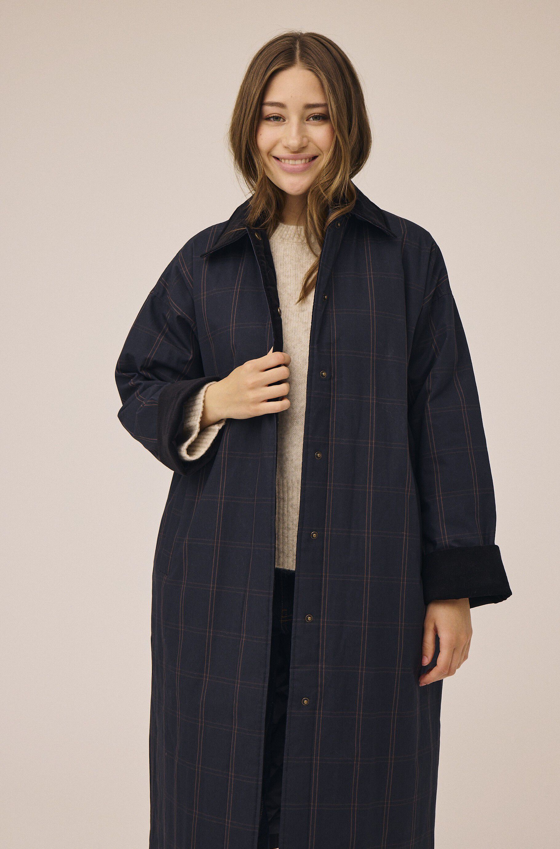 Emmy 1 coat with corduroy detail - GRS
