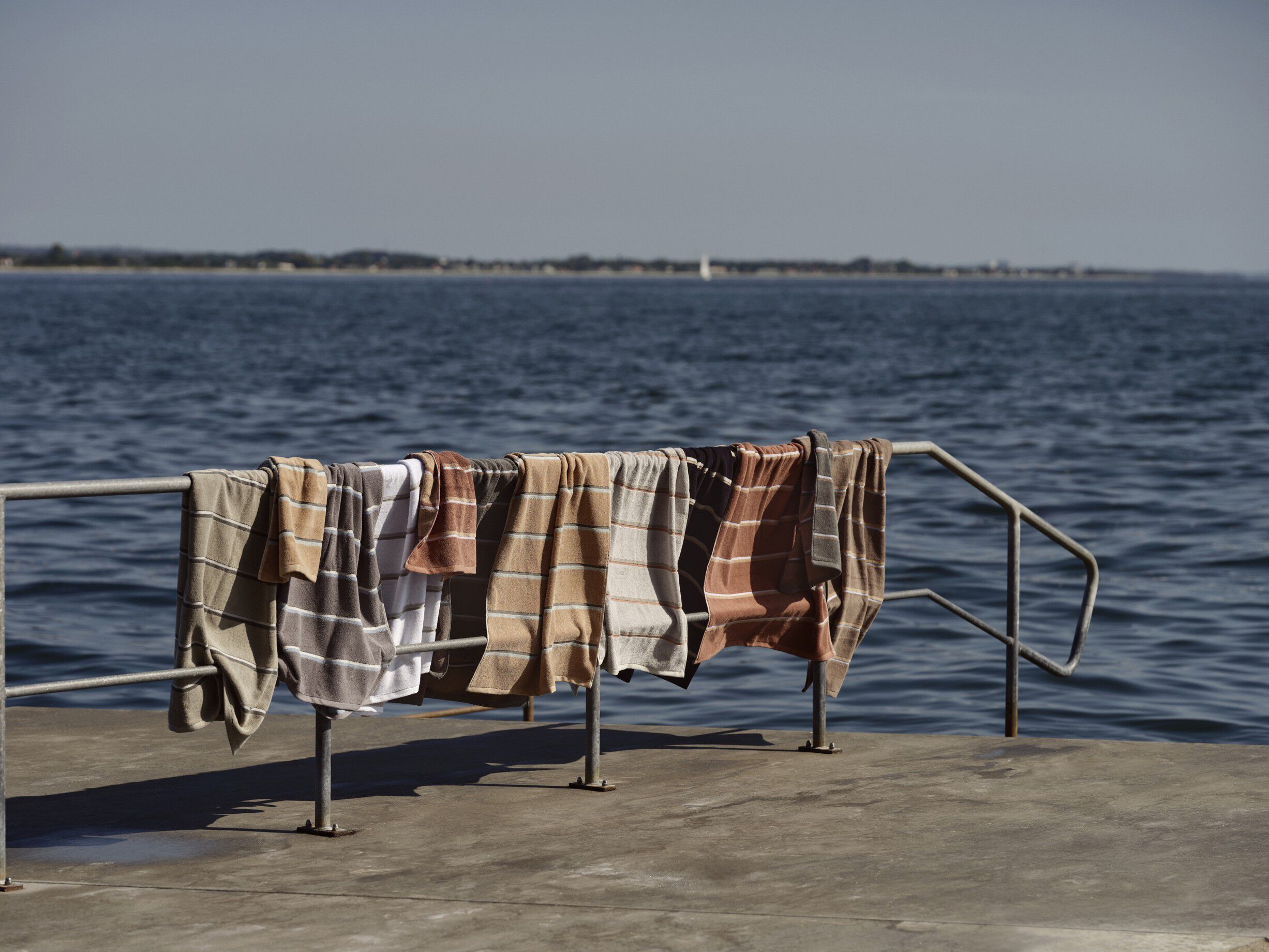 H&aring;ndkle Sauna 50x100 White/Soft Grey/Eucalyptus