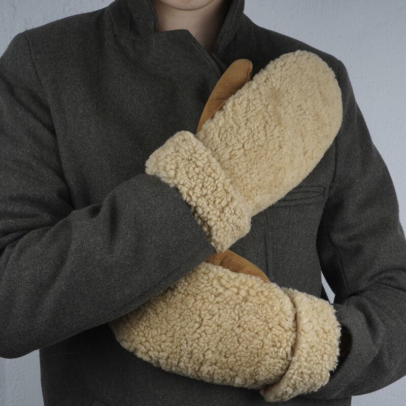 COLON - MITTENS - PALM OF SUEDE AND UPPER OF CURLY SHEARLING
