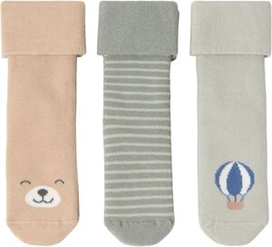 Sock 3 pack terry with soft cu