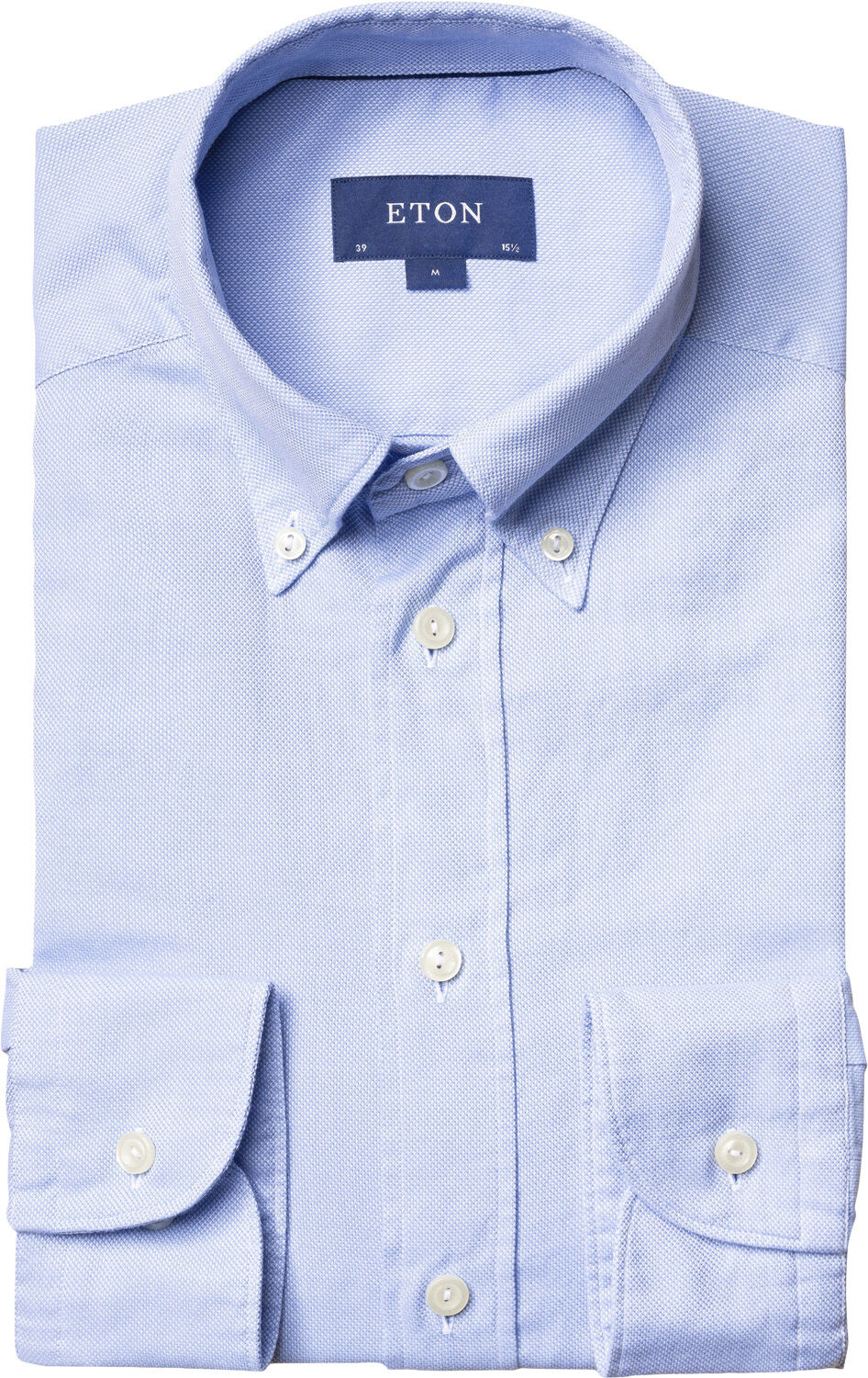 Light Blue Striped Royal Oxford Shirt - Slim Fit