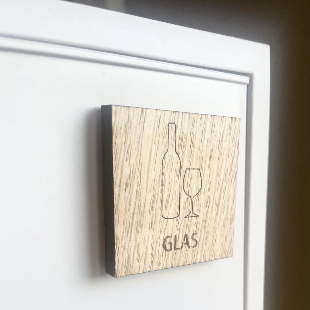 Wooden Labels for Waste Sorting