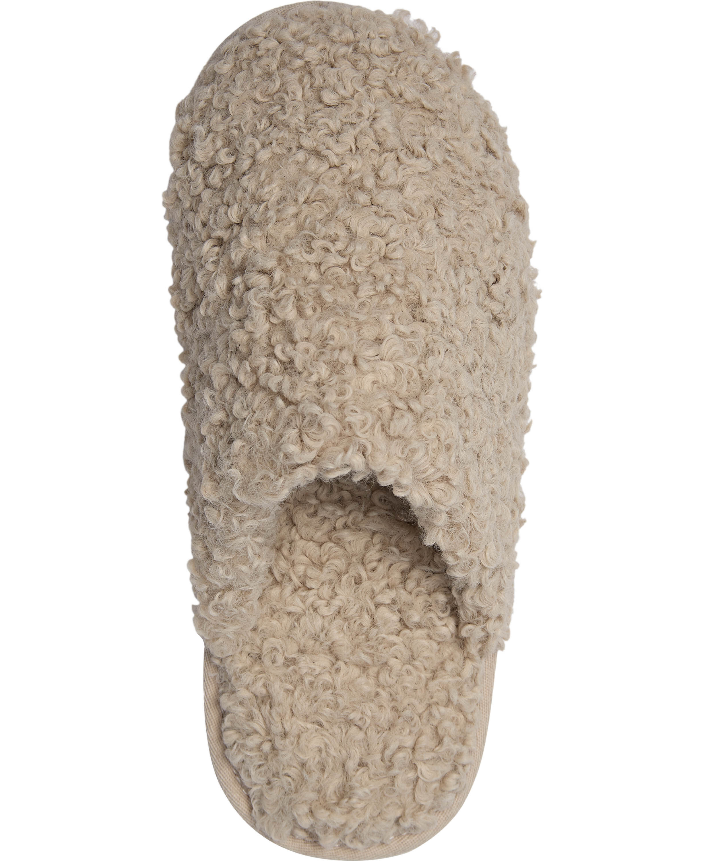 Slipper in Curly upper - Beige