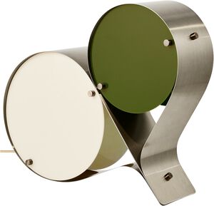 Coppia Table Lamp, Steel, EU (Base: Bronze Steel, Shade: Ivory & Olive