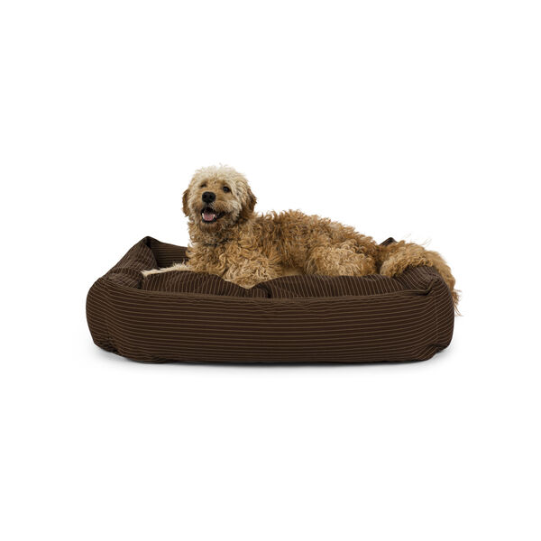 Fossflakes Dog bed Brown pinstripe