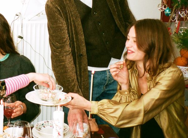 GC Cottage Tallerken Ø23 cm hvid m. deko