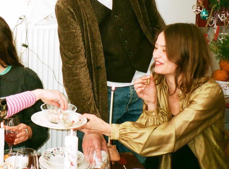 GC Cottage Tallerken Ø23 cm hvid m. deko