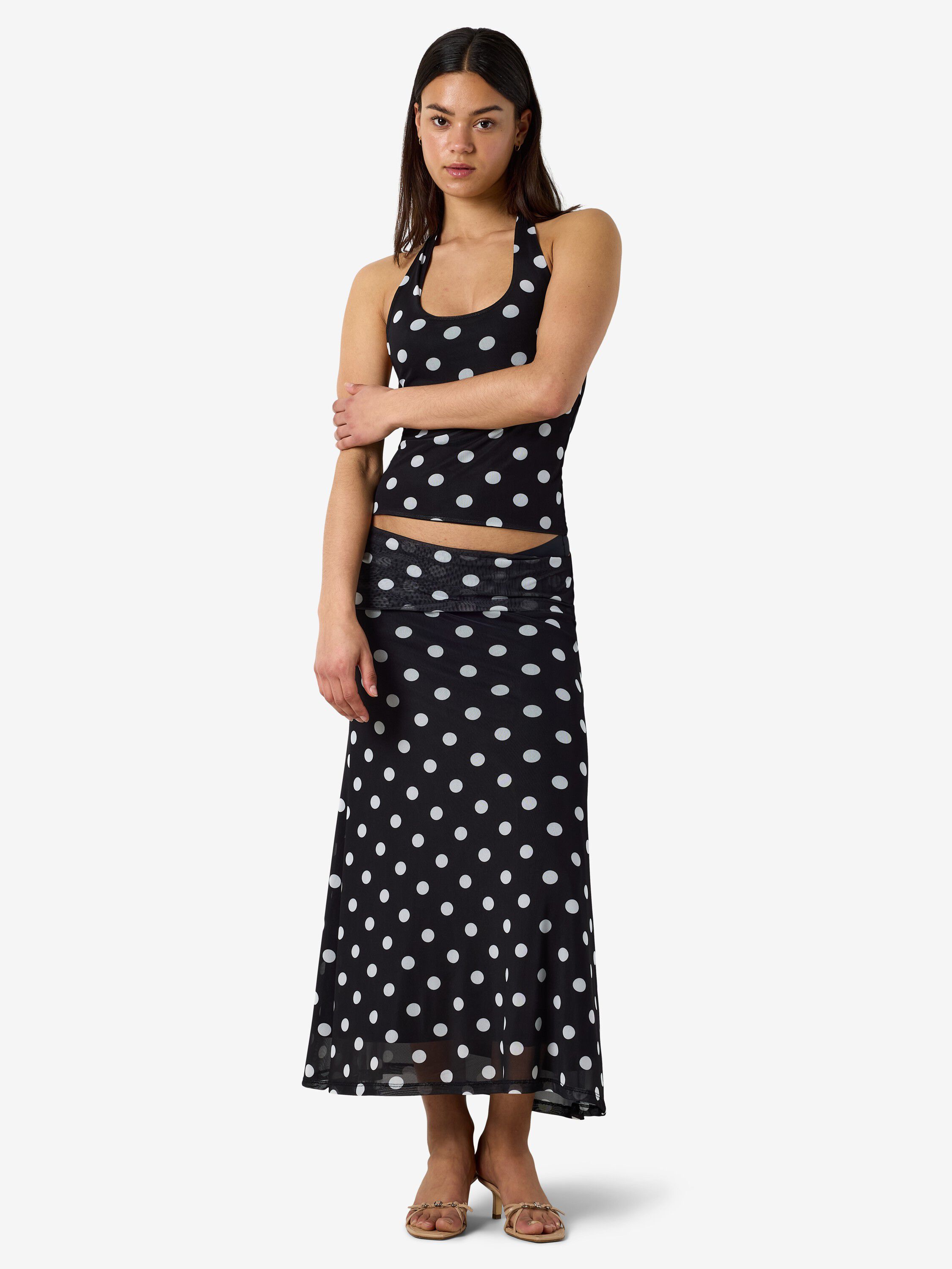 Nmdottie Ankle Mesh Fold Down Skirt