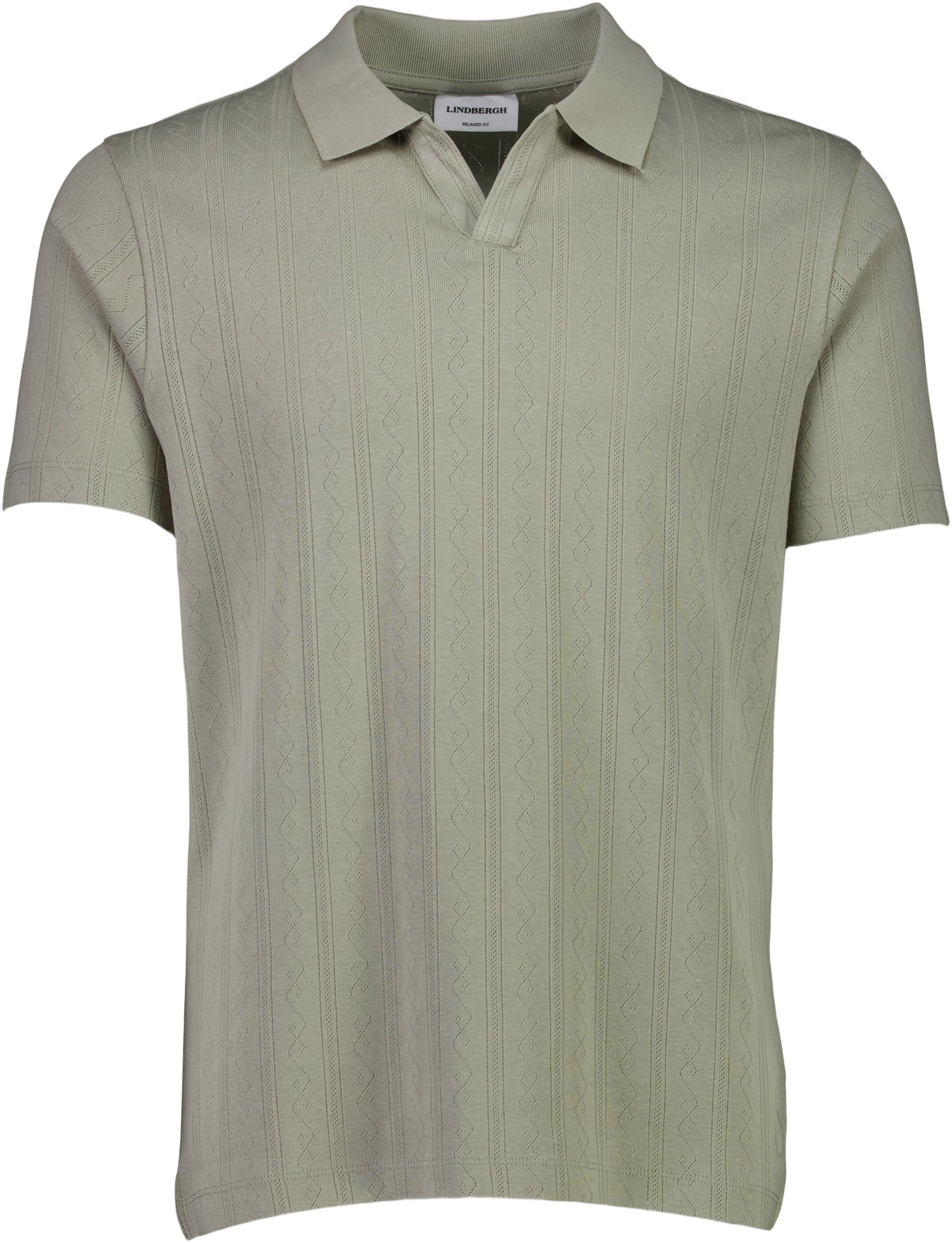 Jacquard v-neck polo S/S