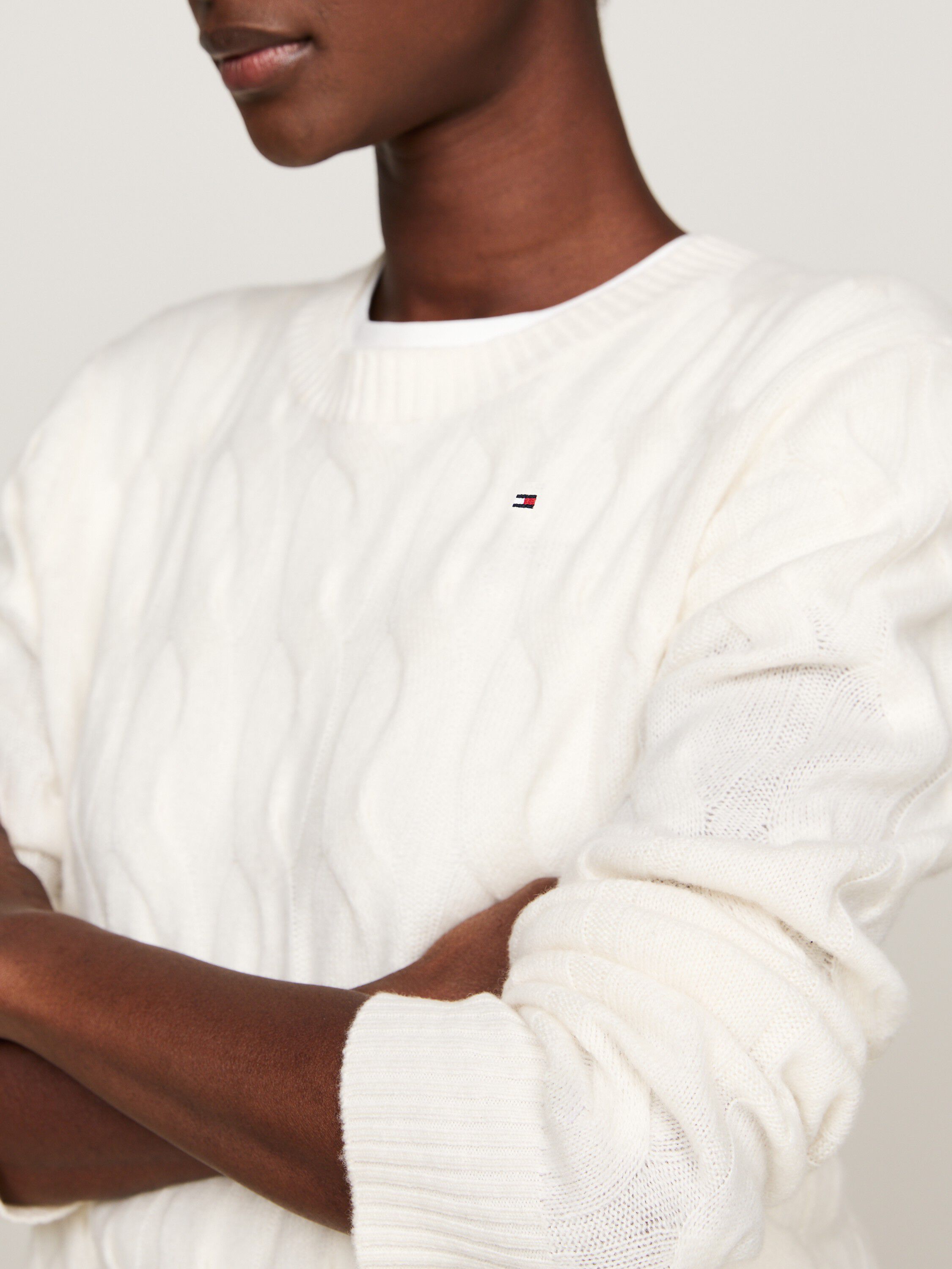 Pure Wool Chain Cable Knit Jumper